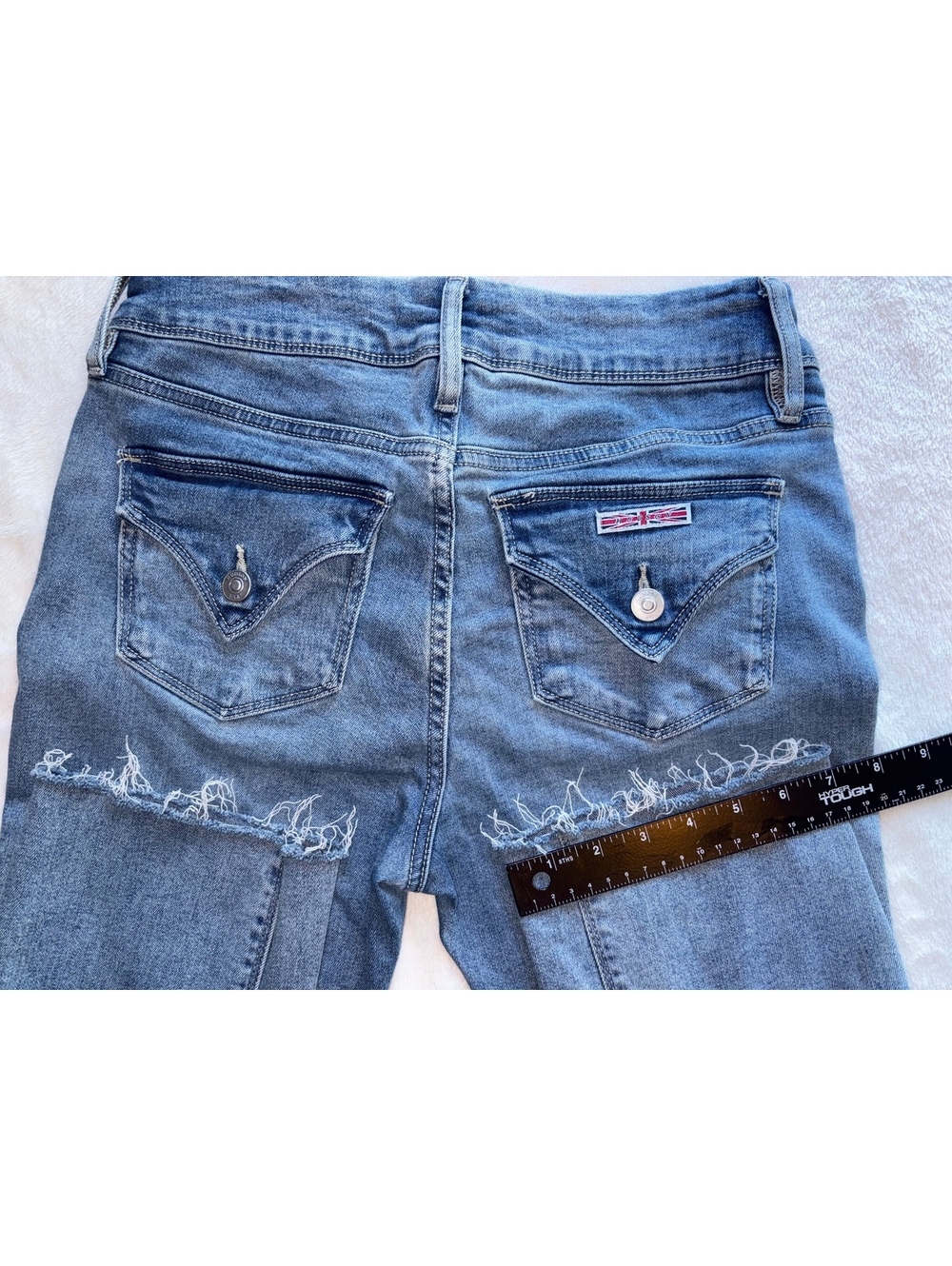 Hudson Collin High Rise Flap Pocket Crop Bootcut Jeans Size 4